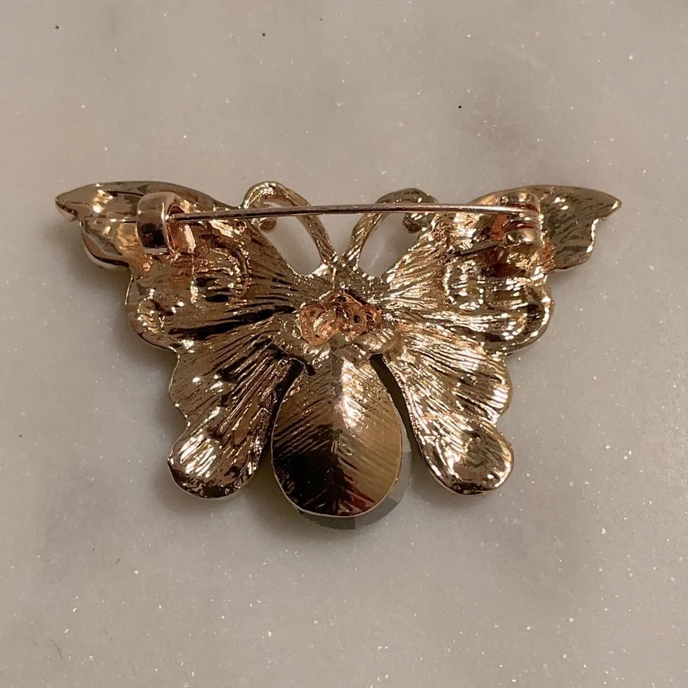Gold Toned Butterfly Brooch